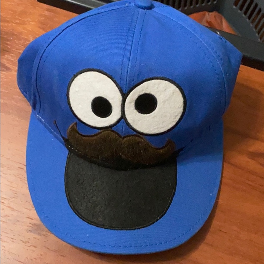 Vintage Sesame Street Cookie Monster Fitted Hat